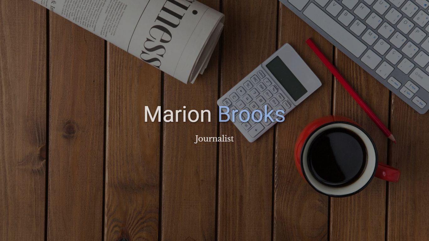 Award-Winning Journalist | Marion Brooks